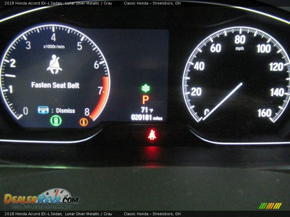 2018 Honda Accord EX-L Sedan Lunar Silver Metallic / Gray Photo #29