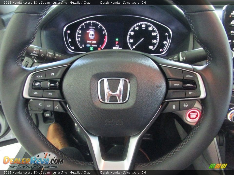 2018 Honda Accord EX-L Sedan Lunar Silver Metallic / Gray Photo #30