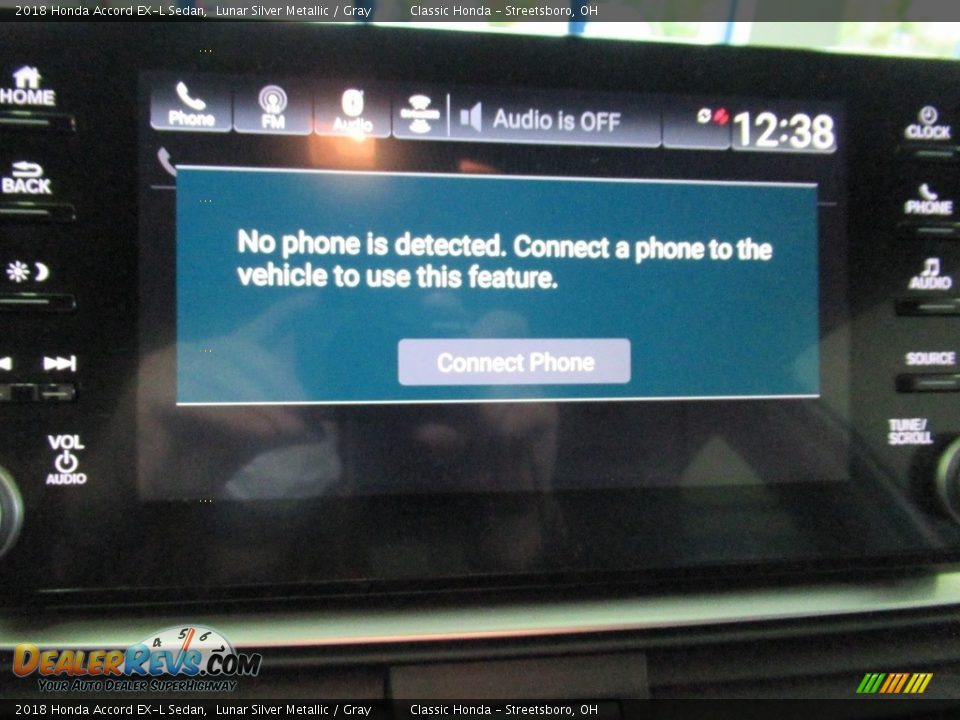 2018 Honda Accord EX-L Sedan Lunar Silver Metallic / Gray Photo #33