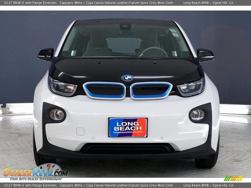 2017 BMW i3 with Range Extender Capparis White / Giga Cassia Natural Leather/Carum Spice Grey Wool Cloth Photo #2