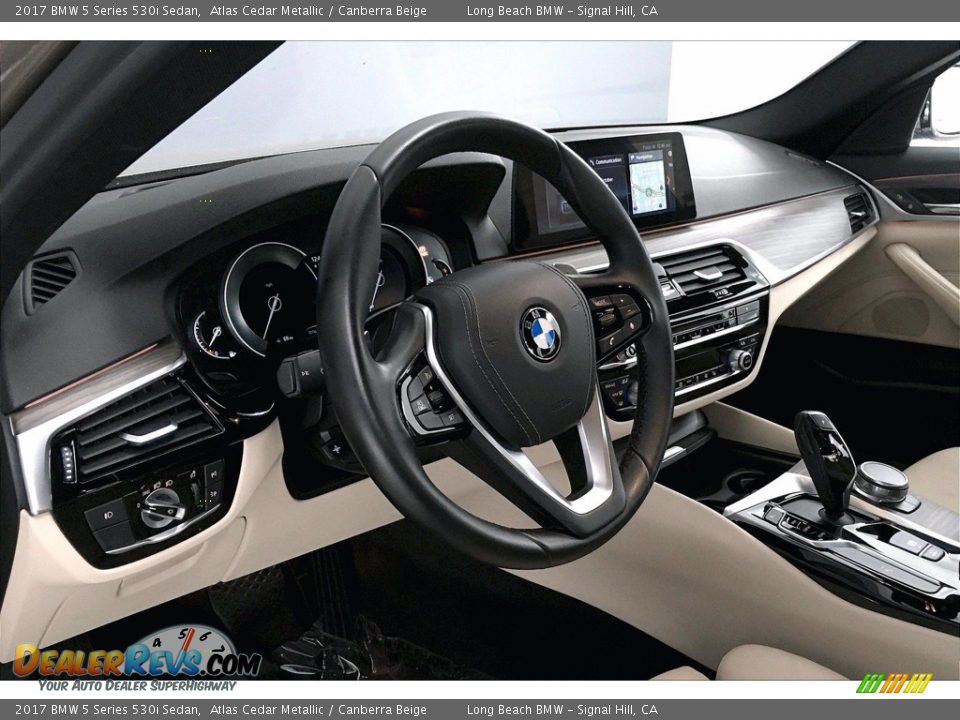 2017 BMW 5 Series 530i Sedan Atlas Cedar Metallic / Canberra Beige Photo #21