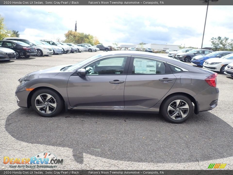 2020 Honda Civic LX Sedan Sonic Gray Pearl / Black Photo #3