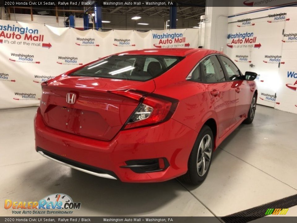 2020 Honda Civic LX Sedan Rallye Red / Black Photo #3