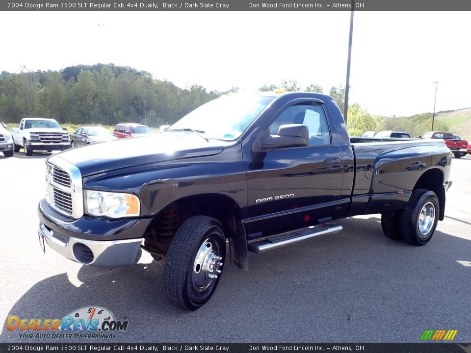 Black 2004 Dodge Ram 3500 SLT Regular Cab 4x4 Dually Photo #5