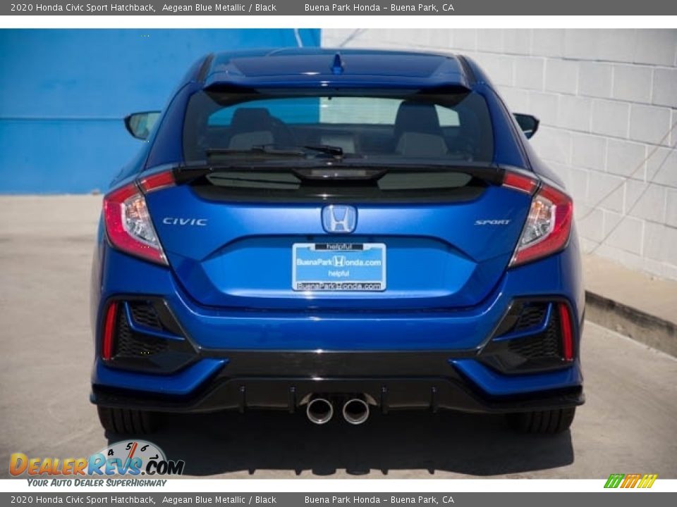 2020 Honda Civic Sport Hatchback Aegean Blue Metallic / Black Photo #5