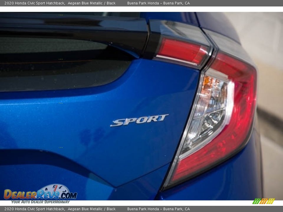 2020 Honda Civic Sport Hatchback Aegean Blue Metallic / Black Photo #7