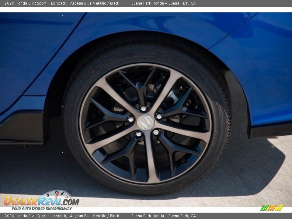 2020 Honda Civic Sport Hatchback Aegean Blue Metallic / Black Photo #10
