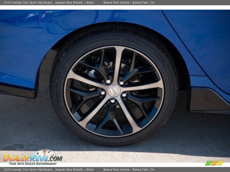 2020 Honda Civic Sport Hatchback Aegean Blue Metallic / Black Photo #11