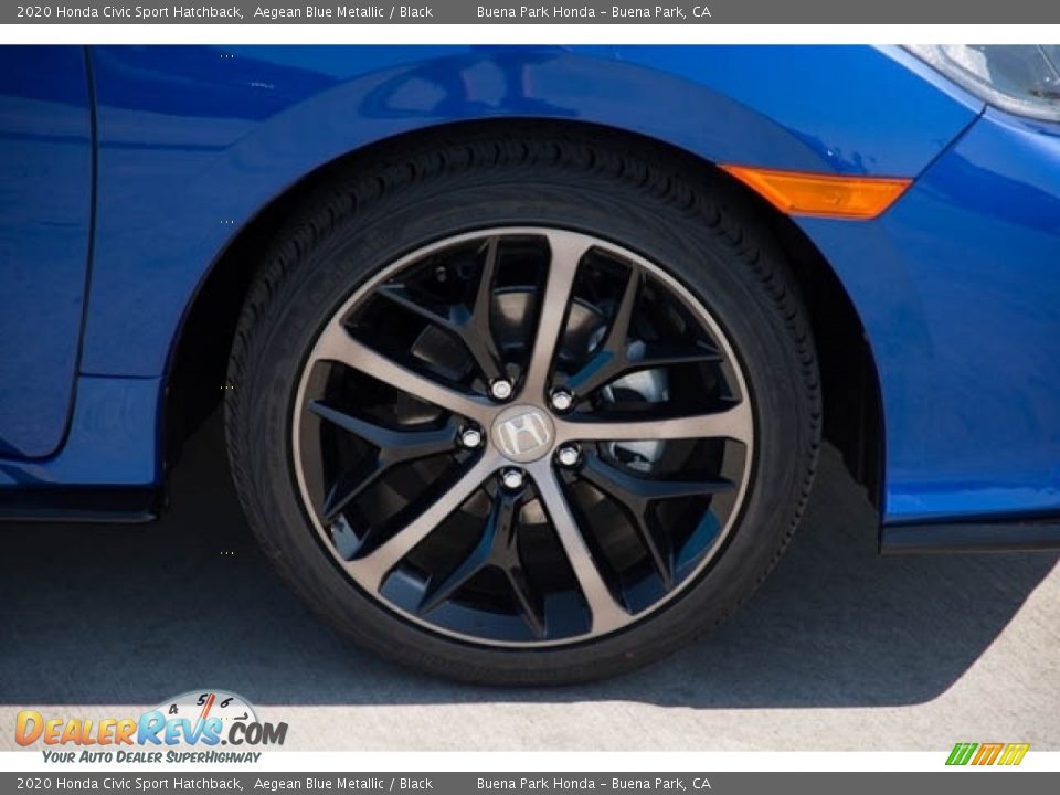 2020 Honda Civic Sport Hatchback Aegean Blue Metallic / Black Photo #12