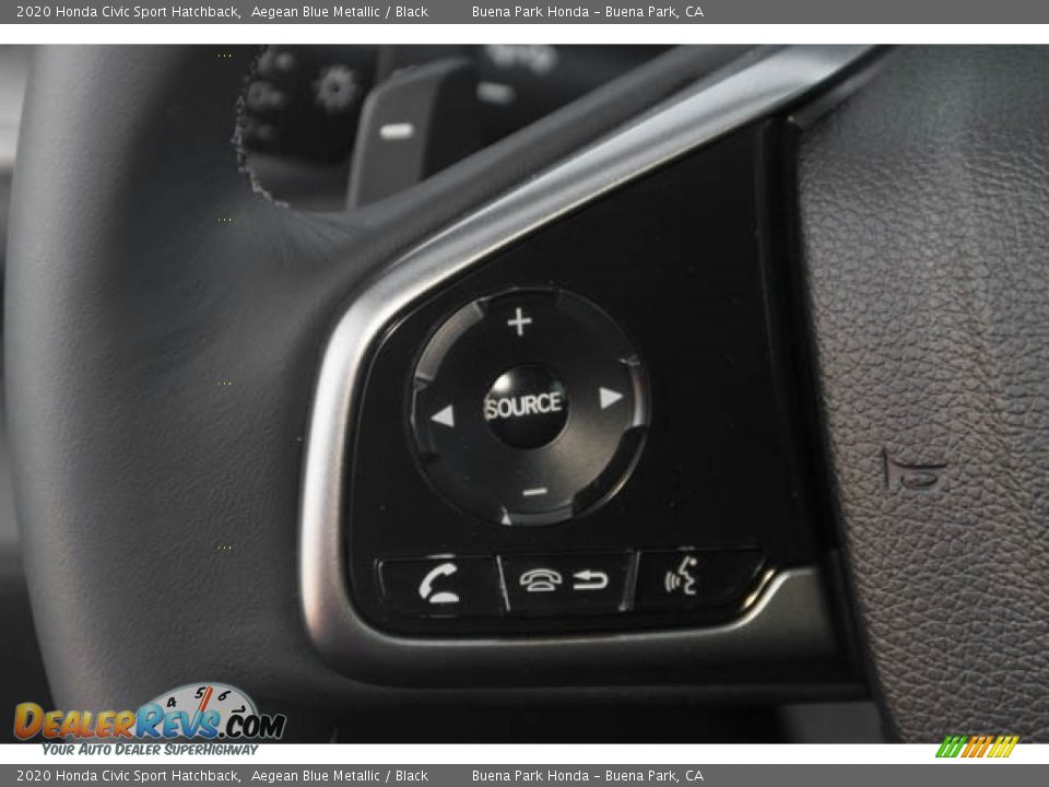 2020 Honda Civic Sport Hatchback Aegean Blue Metallic / Black Photo #16
