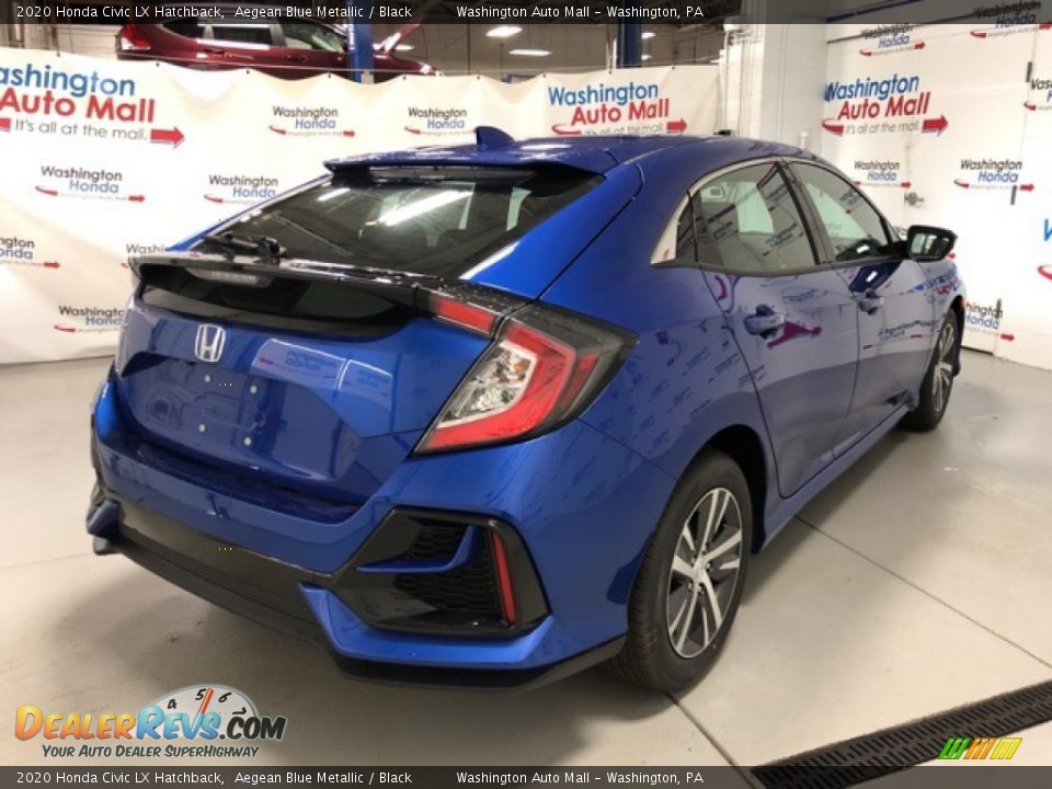 2020 Honda Civic LX Hatchback Aegean Blue Metallic / Black Photo #3