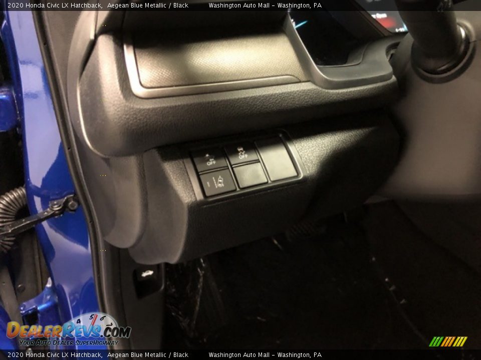 2020 Honda Civic LX Hatchback Aegean Blue Metallic / Black Photo #7