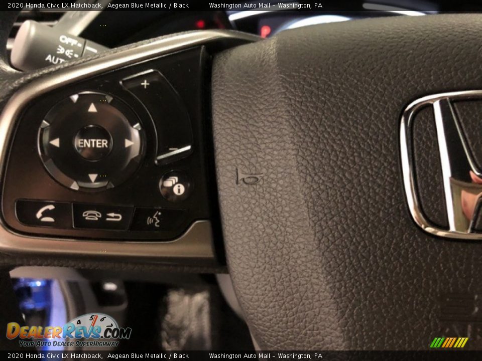 2020 Honda Civic LX Hatchback Aegean Blue Metallic / Black Photo #9