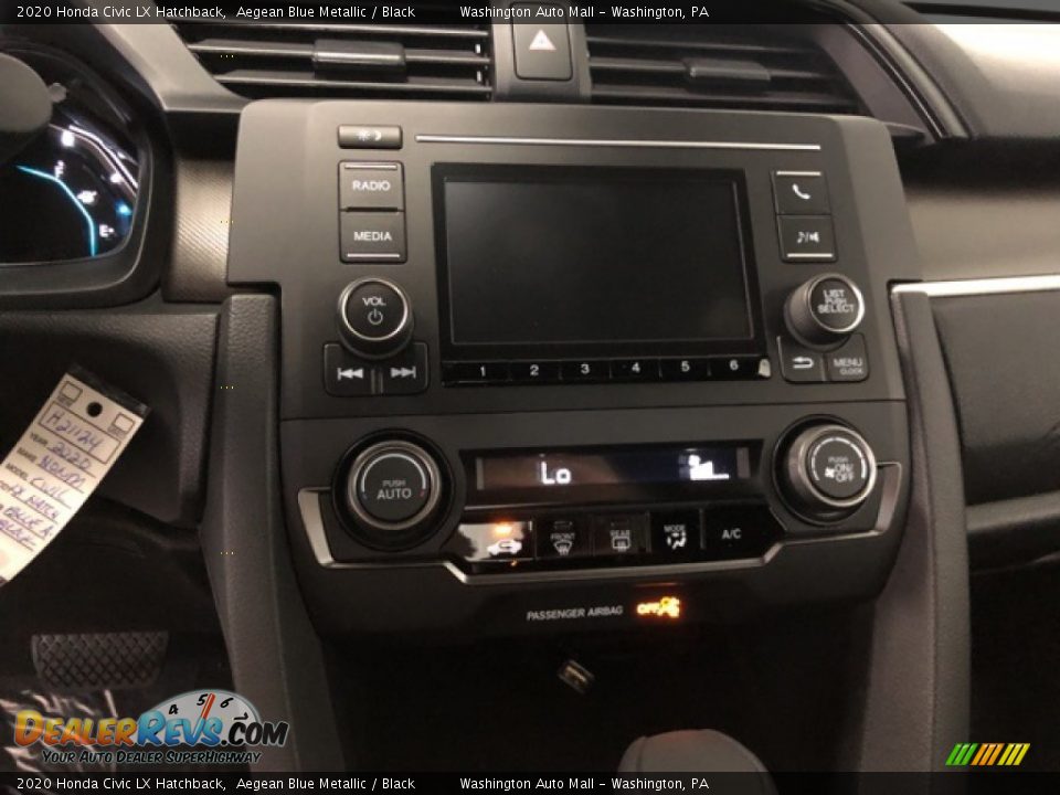 2020 Honda Civic LX Hatchback Aegean Blue Metallic / Black Photo #13