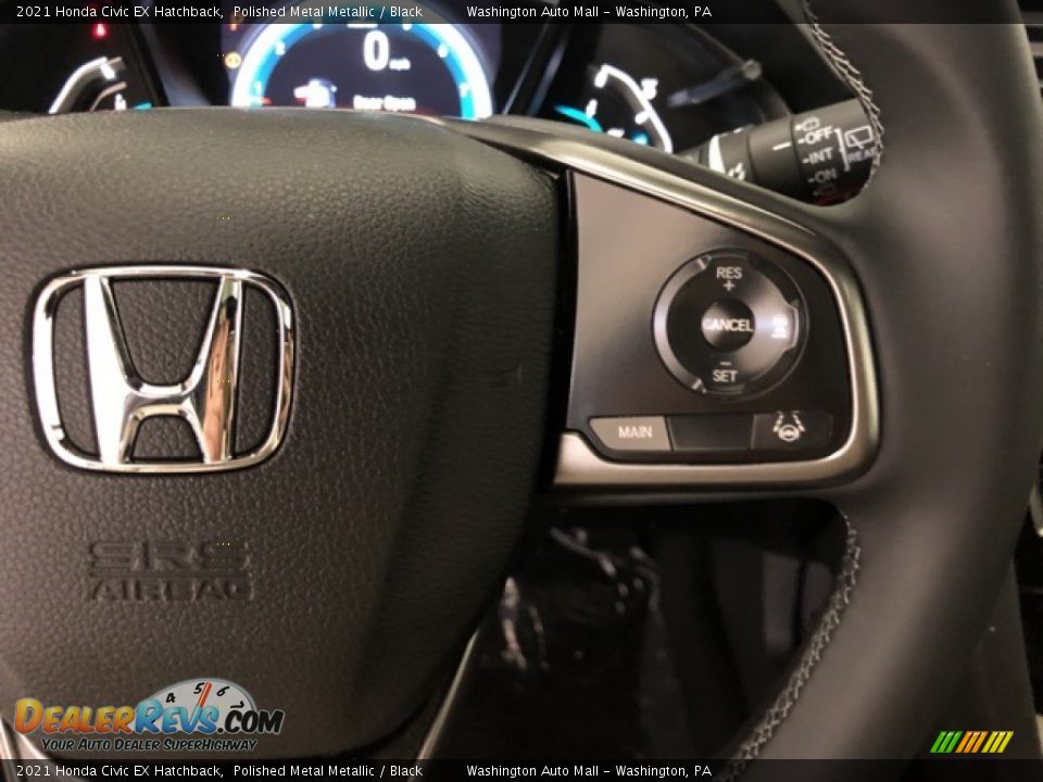 2021 Honda Civic EX Hatchback Polished Metal Metallic / Black Photo #12