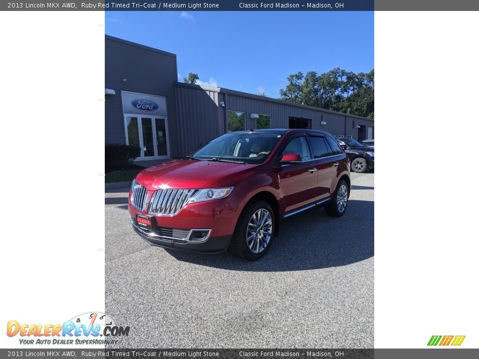2013 Lincoln MKX AWD Ruby Red Tinted Tri-Coat / Medium Light Stone Photo #1