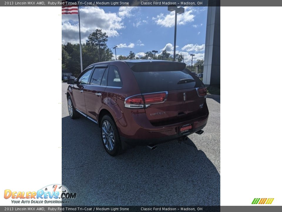 2013 Lincoln MKX AWD Ruby Red Tinted Tri-Coat / Medium Light Stone Photo #7