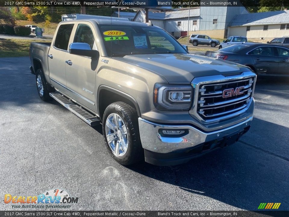 2017 GMC Sierra 1500 SLT Crew Cab 4WD Pepperdust Metallic / Cocoa/­Dune Photo #4