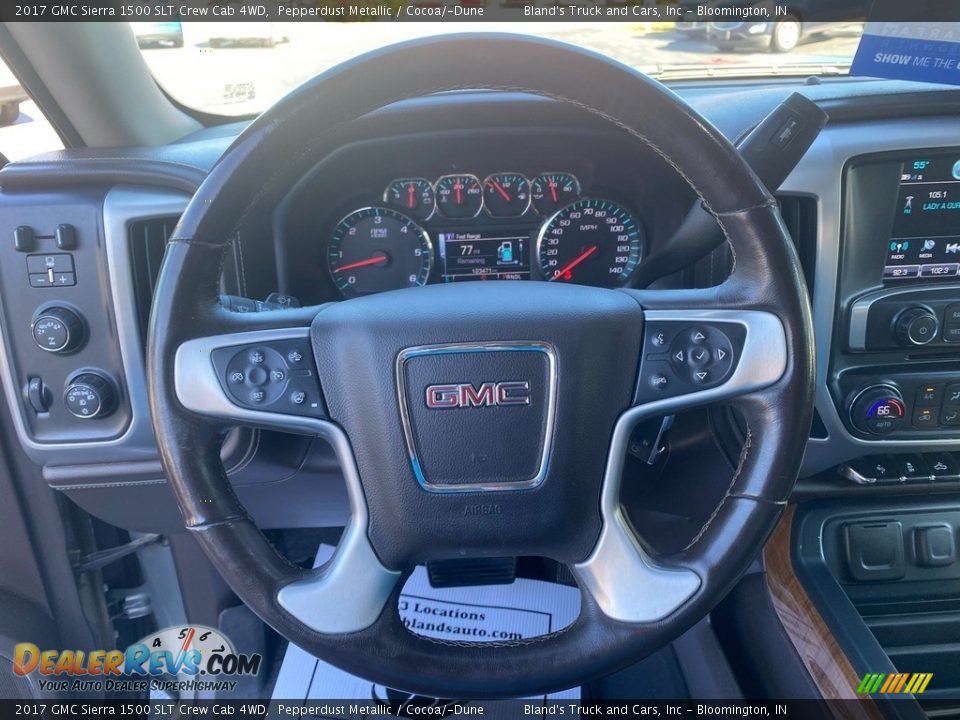 2017 GMC Sierra 1500 SLT Crew Cab 4WD Steering Wheel Photo #14