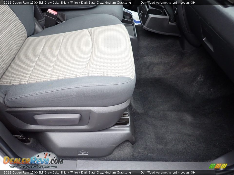 2012 Dodge Ram 1500 SLT Crew Cab Bright White / Dark Slate Gray/Medium Graystone Photo #32