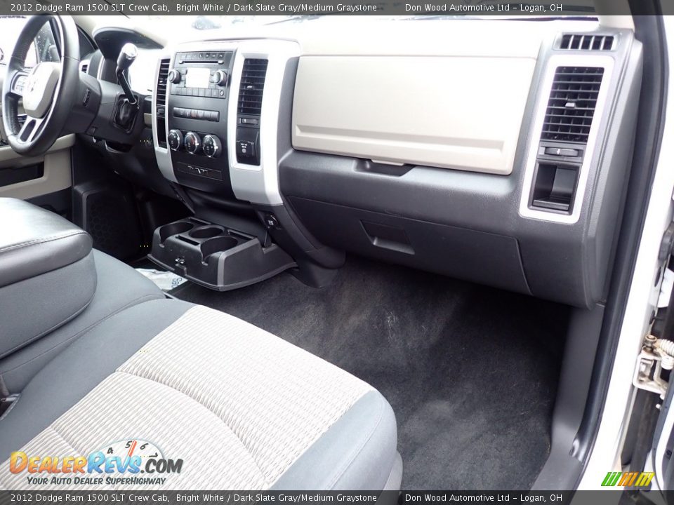 2012 Dodge Ram 1500 SLT Crew Cab Bright White / Dark Slate Gray/Medium Graystone Photo #33