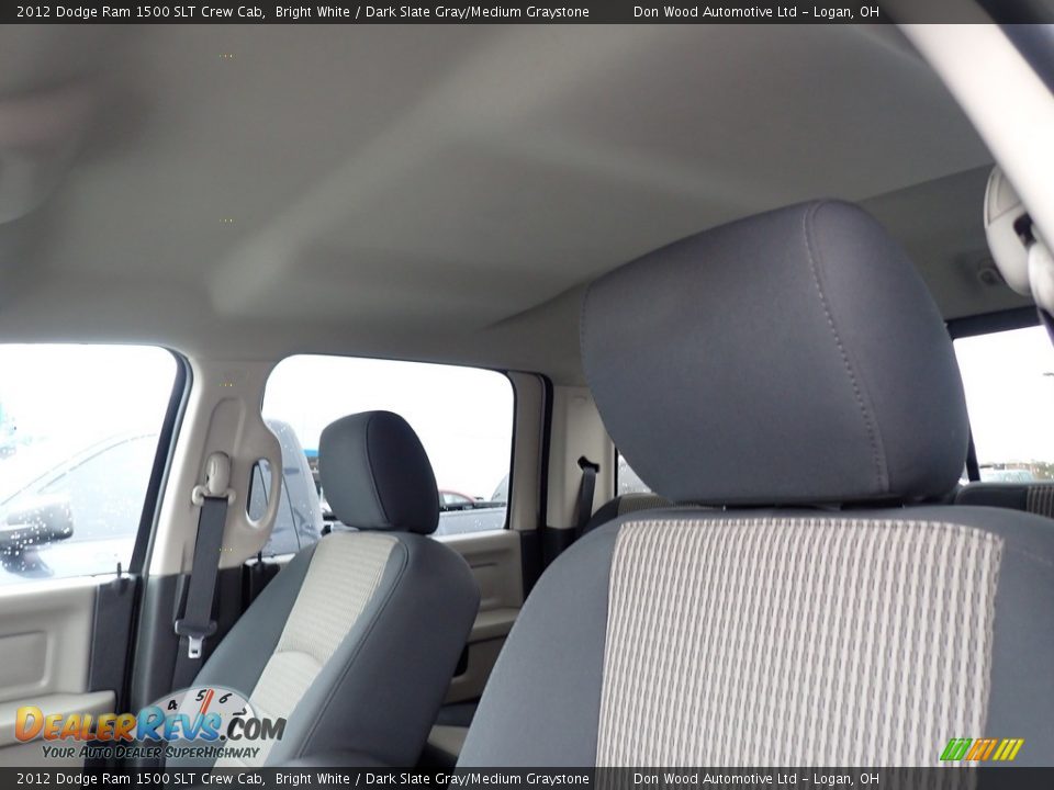 2012 Dodge Ram 1500 SLT Crew Cab Bright White / Dark Slate Gray/Medium Graystone Photo #34