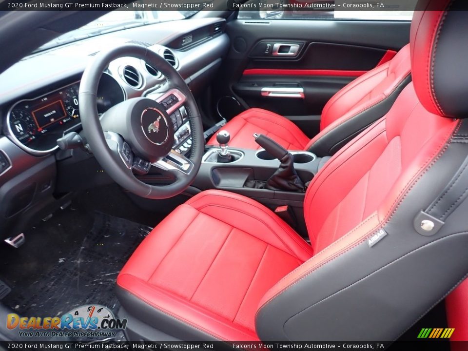 Showstopper Red Interior - 2020 Ford Mustang GT Premium Fastback Photo #8