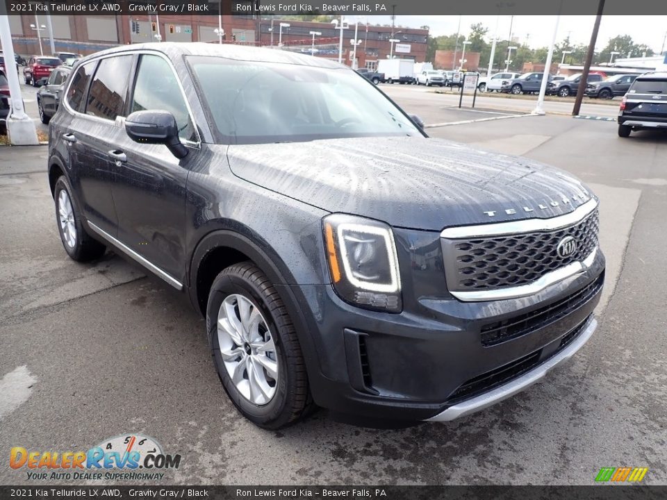 2021 Kia Telluride LX AWD Gravity Gray / Black Photo #3