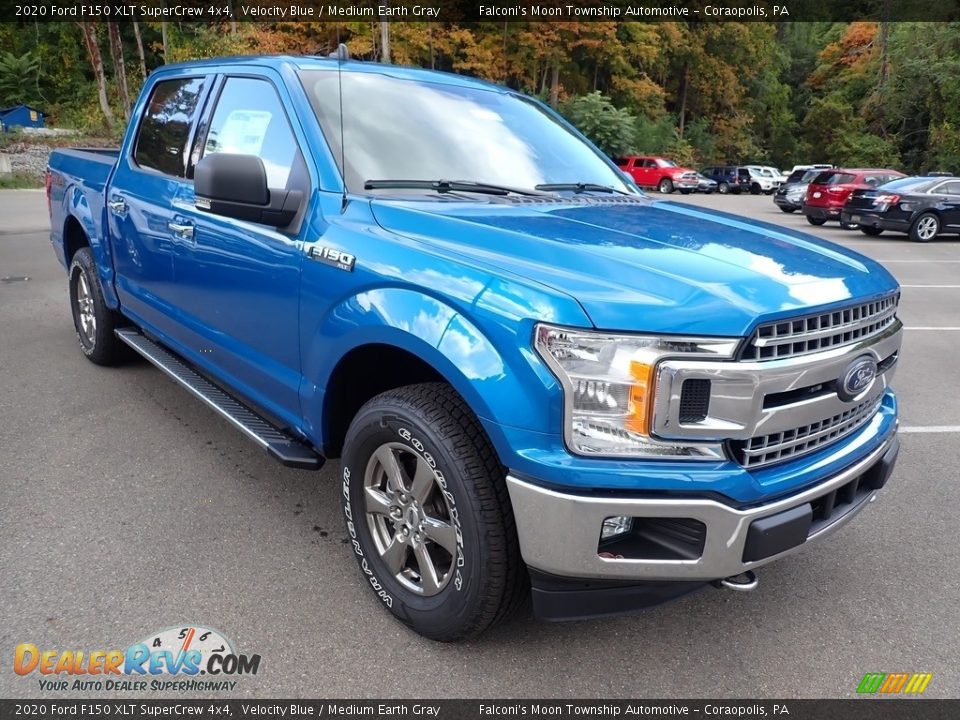 2020 Ford F150 XLT SuperCrew 4x4 Velocity Blue / Medium Earth Gray Photo #3