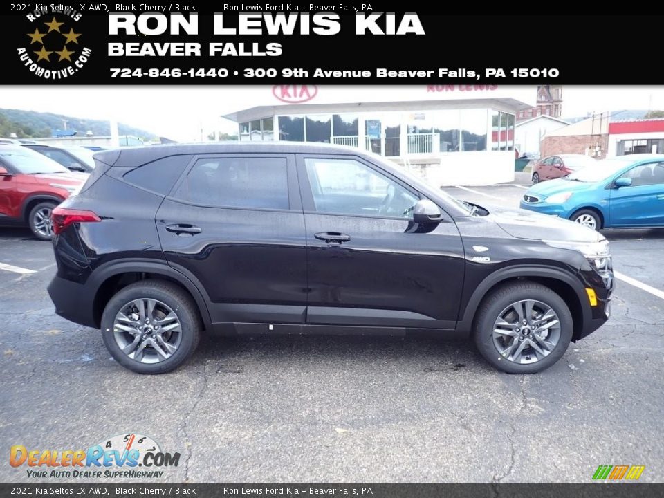2021 Kia Seltos LX AWD Black Cherry / Black Photo #1