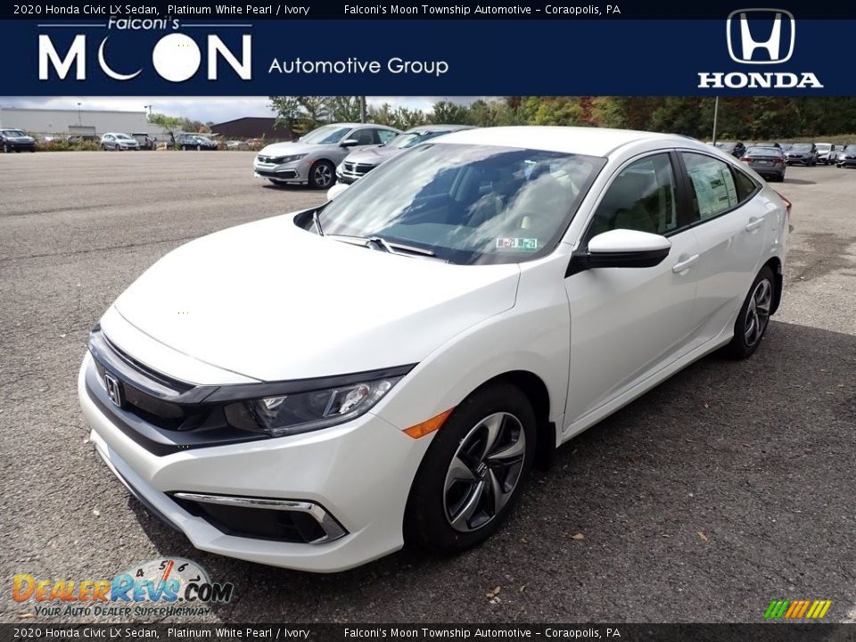 2020 Honda Civic LX Sedan Platinum White Pearl / Ivory Photo #1