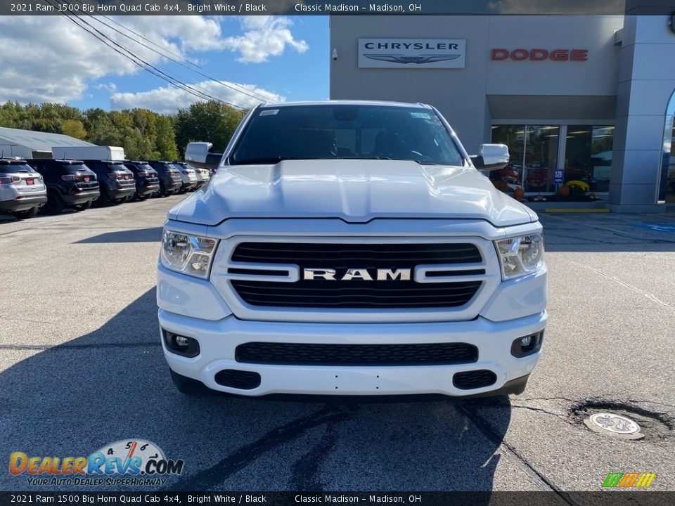 2021 Ram 1500 Big Horn Quad Cab 4x4 Bright White / Black Photo #7