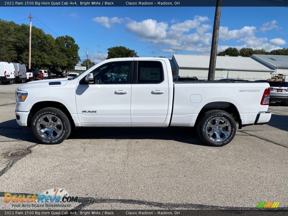 2021 Ram 1500 Big Horn Quad Cab 4x4 Bright White / Black Photo #8