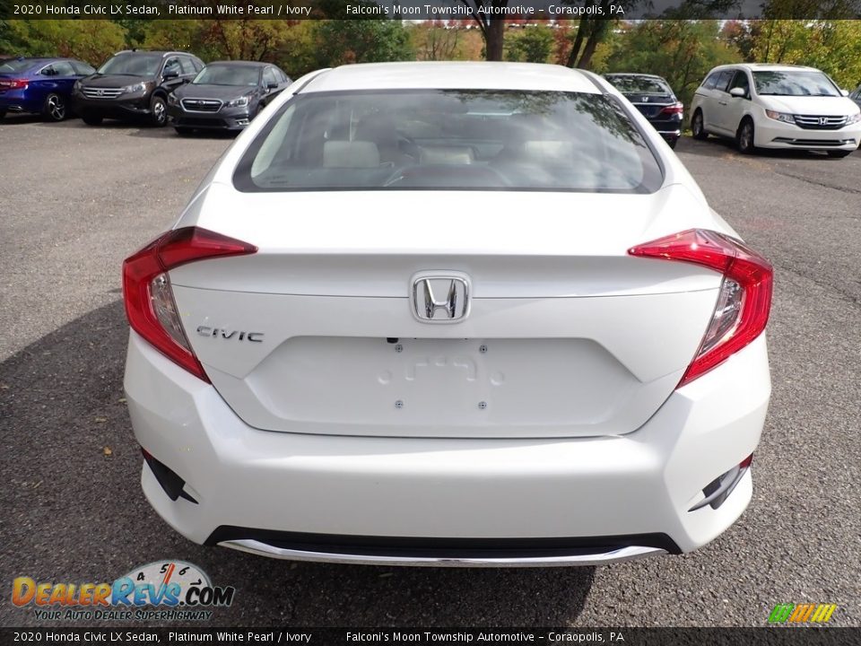 2020 Honda Civic LX Sedan Platinum White Pearl / Ivory Photo #5