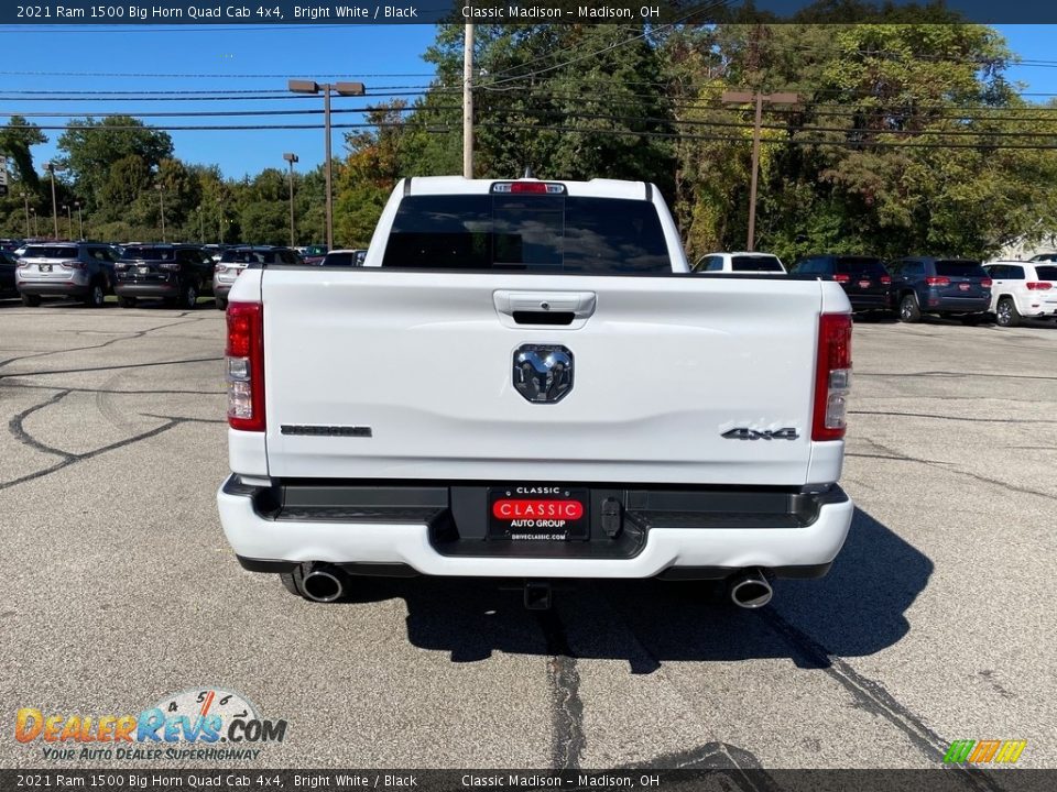 2021 Ram 1500 Big Horn Quad Cab 4x4 Bright White / Black Photo #10