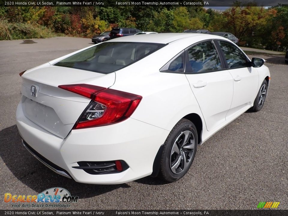 2020 Honda Civic LX Sedan Platinum White Pearl / Ivory Photo #6