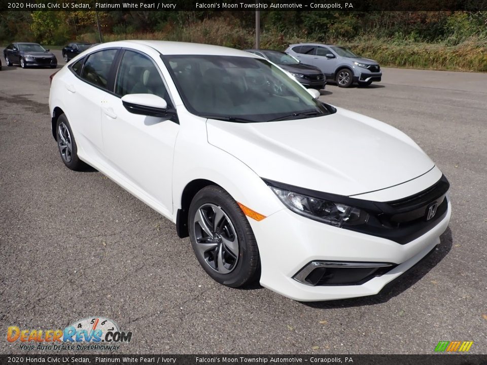 2020 Honda Civic LX Sedan Platinum White Pearl / Ivory Photo #7