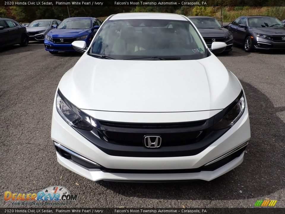 2020 Honda Civic LX Sedan Platinum White Pearl / Ivory Photo #8