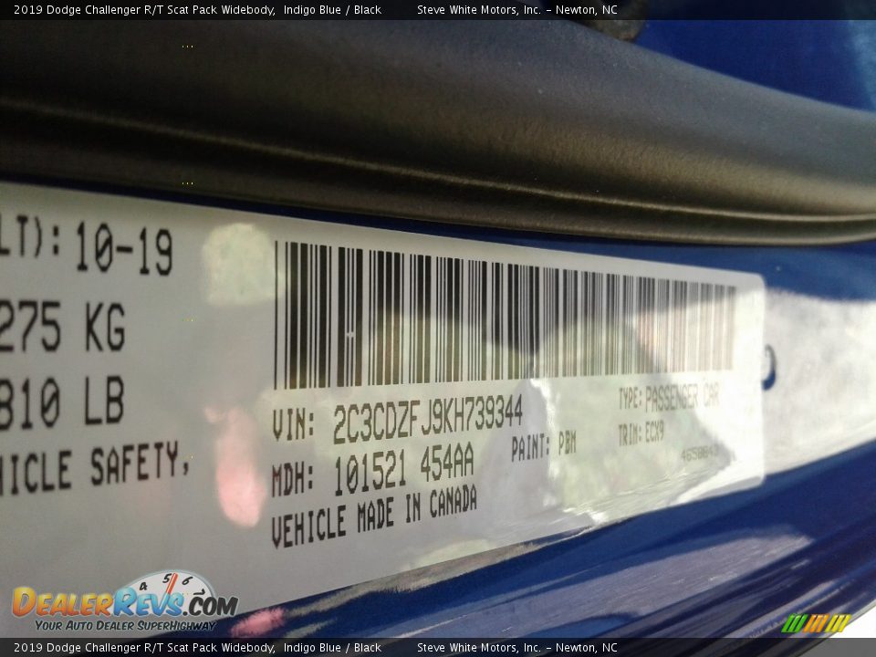 2019 Dodge Challenger R/T Scat Pack Widebody Indigo Blue / Black Photo #30