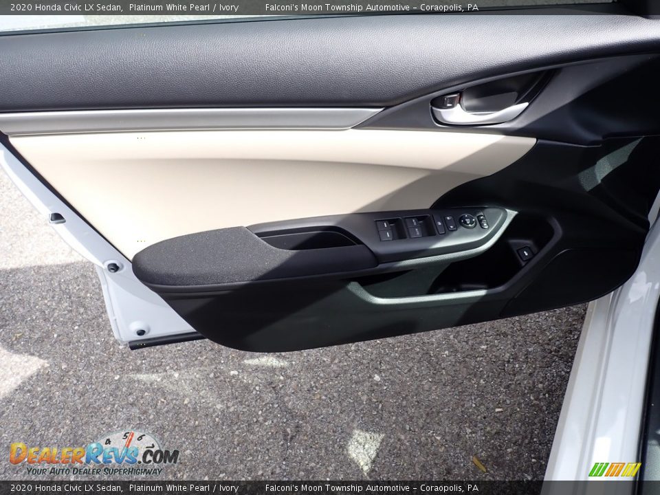 2020 Honda Civic LX Sedan Platinum White Pearl / Ivory Photo #12