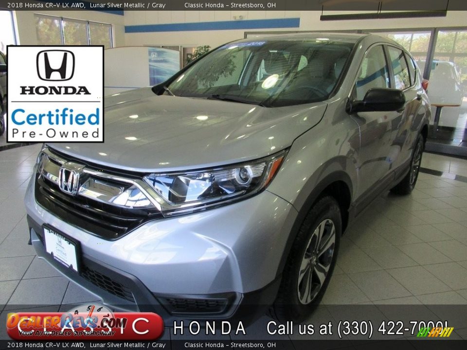 2018 Honda CR-V LX AWD Lunar Silver Metallic / Gray Photo #1