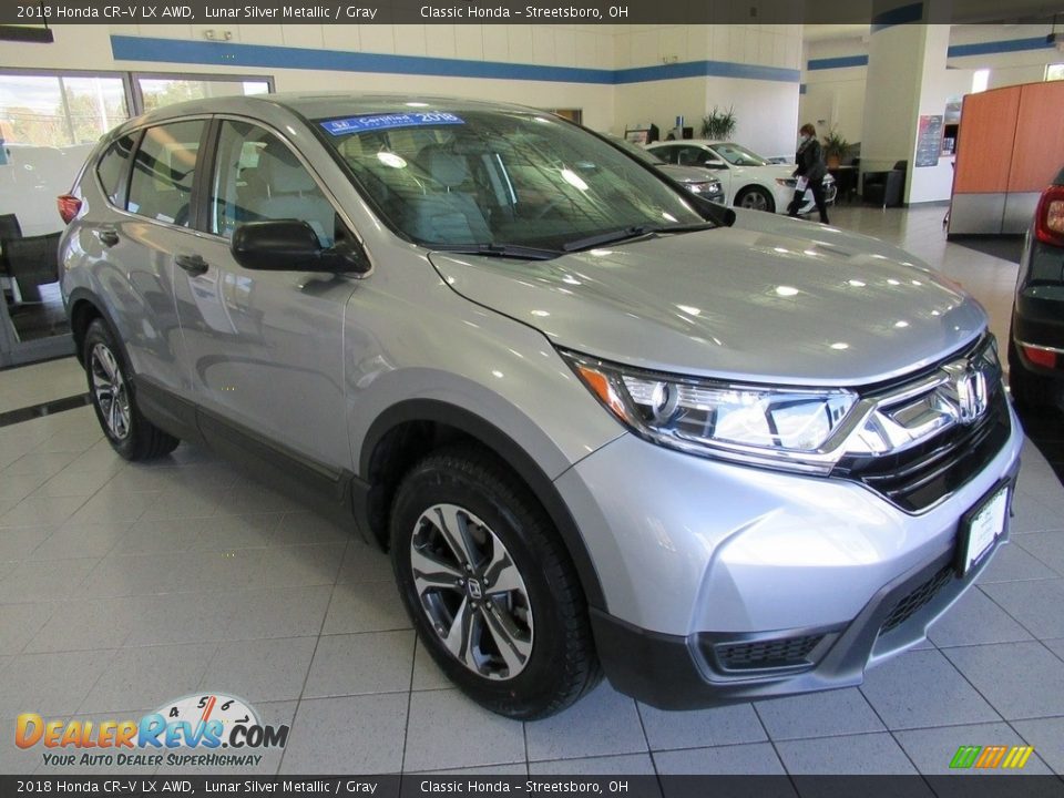 2018 Honda CR-V LX AWD Lunar Silver Metallic / Gray Photo #3