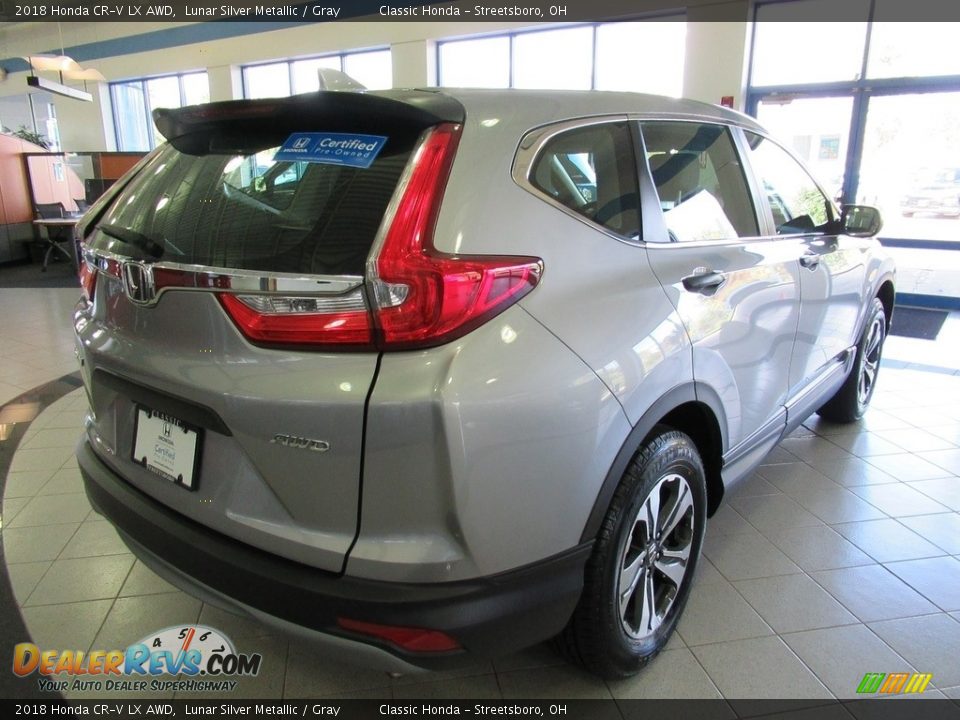 2018 Honda CR-V LX AWD Lunar Silver Metallic / Gray Photo #7