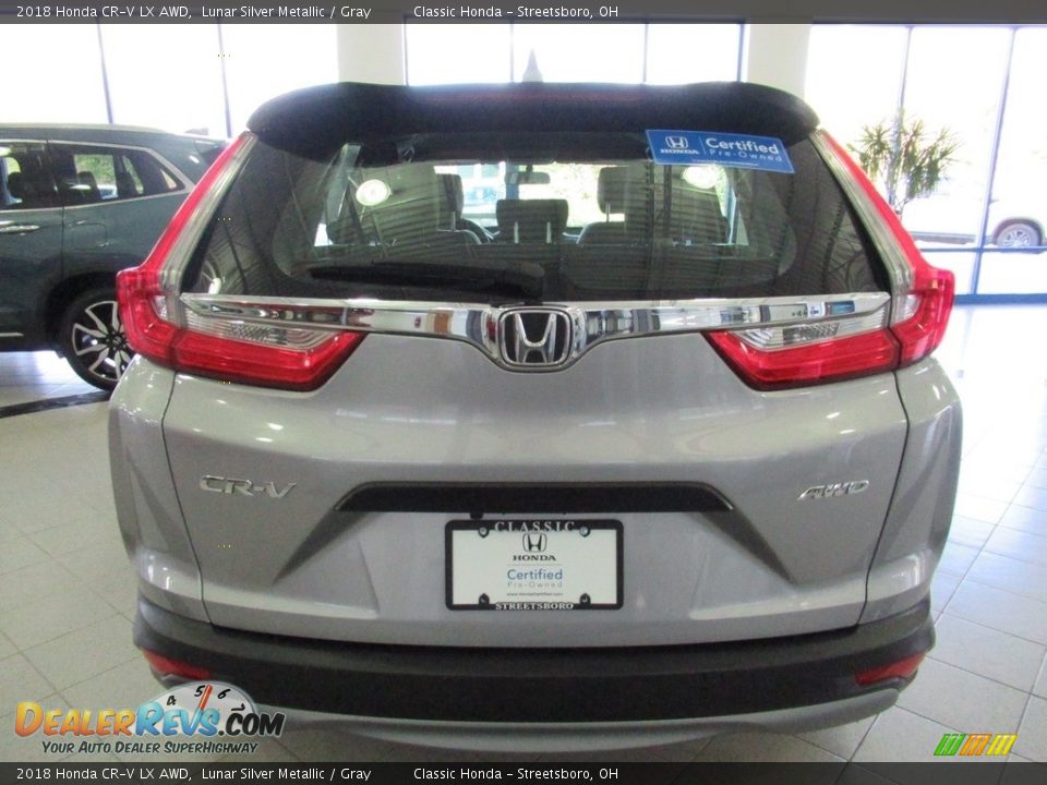 2018 Honda CR-V LX AWD Lunar Silver Metallic / Gray Photo #8