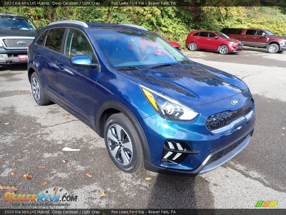 2020 Kia Niro LXS Hybrid Deep Cerulean / Light Gray Photo #3