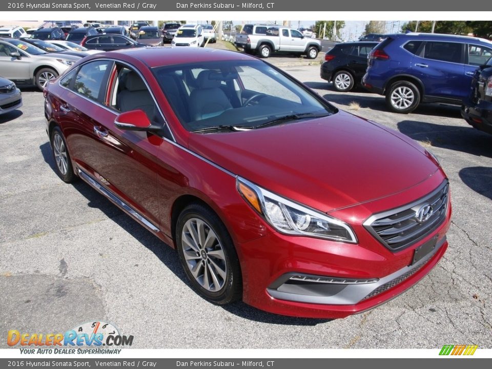 2016 Hyundai Sonata Sport Venetian Red / Gray Photo #3