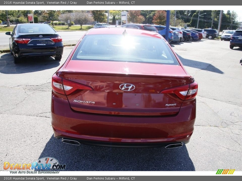 2016 Hyundai Sonata Sport Venetian Red / Gray Photo #6
