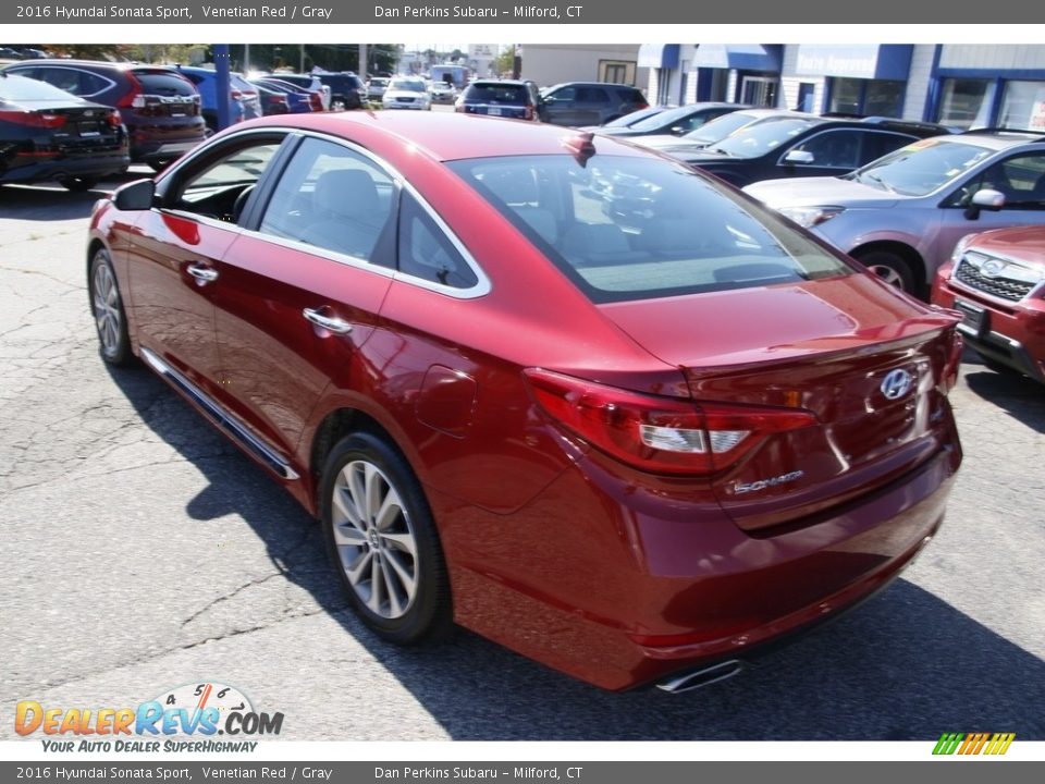 2016 Hyundai Sonata Sport Venetian Red / Gray Photo #7