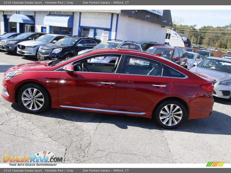 2016 Hyundai Sonata Sport Venetian Red / Gray Photo #8