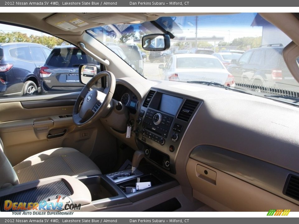 2012 Nissan Armada SV 4WD Lakeshore Slate Blue / Almond Photo #15